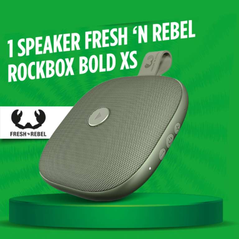 [Premio Certo] Speaker Fresh 'n Rebel Rockbox Bold XS con 6 confezioni di Activia Mix&Go (170g)