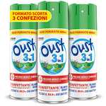 Oust 3 in 1 Spray Elimina Odori Disinfettante - 3 Confezioni da 400ml