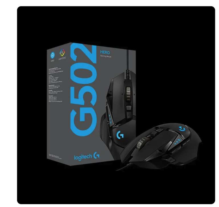 Logitech G502 HERO: Mouse Cablato per Esport e Gaming (nero o nero/cromo)