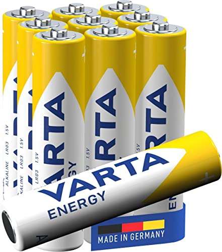 Varta 4103 – Pack di 10 batterie alcaline AAA, colore: blu