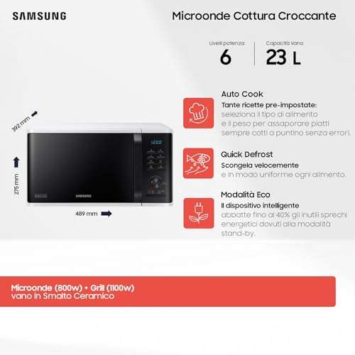 Samsung Microonde [23 Litri, 1100W Grill] »