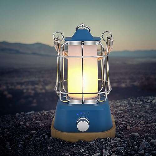 Lampada da Campeggio a LED ZWOOS | 400 lm, IP44, Dimmerabile, Ricaricabile USB | Ideale per Esterni