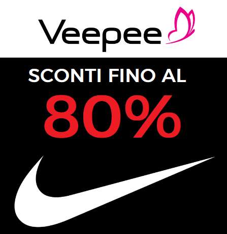 Nike - Sconti fino al 80% su Veepee