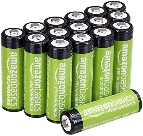 Amazon Basics - Batterie AA ricaricabili pre-caricate [confezione da 16]