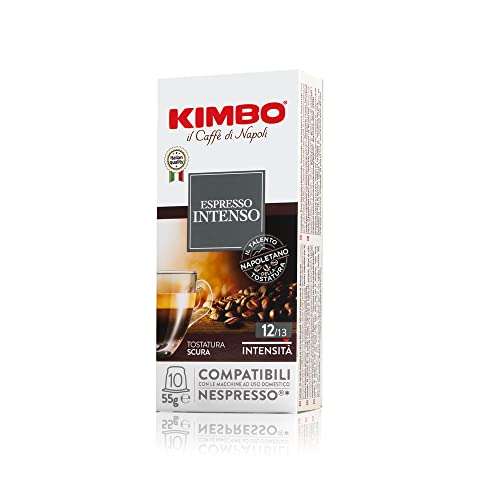 100 Capsule Caffè Kimbo Intenso [ 10x10, compatibili con Nespresso]