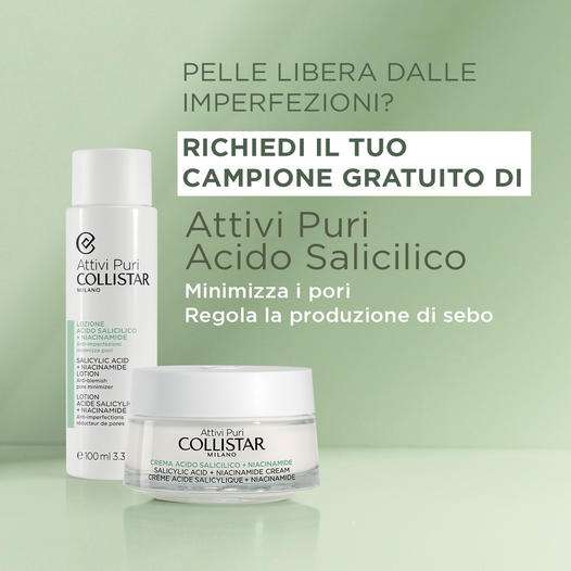 Collistar - 2 Campioni Gratuiti: Attivi Puri Acido Salicilico Lozione + Crema [Facebook]