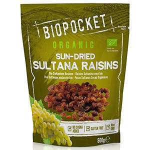 Biopocket uva sultanina essiccata biologica, [3 x 500 g]