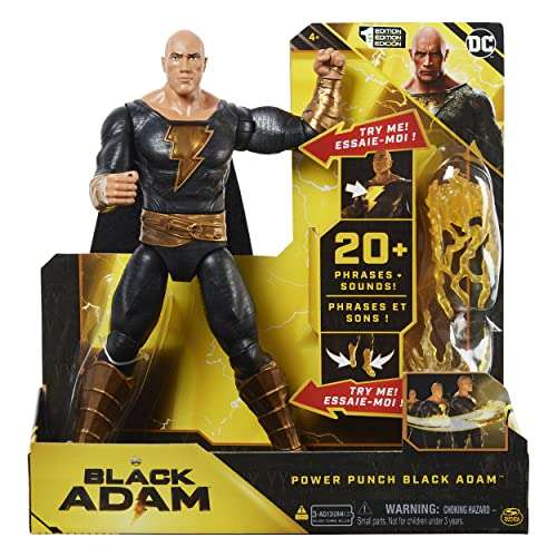 Personaggio DC Black Adam Deluxe Direttamente dal Film [30 cm, luci, suoni e pugno]