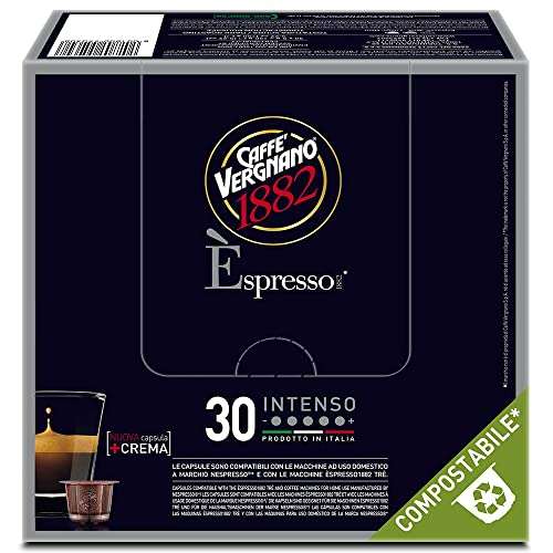 Caffè Vergnano 1882 Èspresso Capsule Nespresso Intenso [8 confezioni da 30 capsule, totale 240]