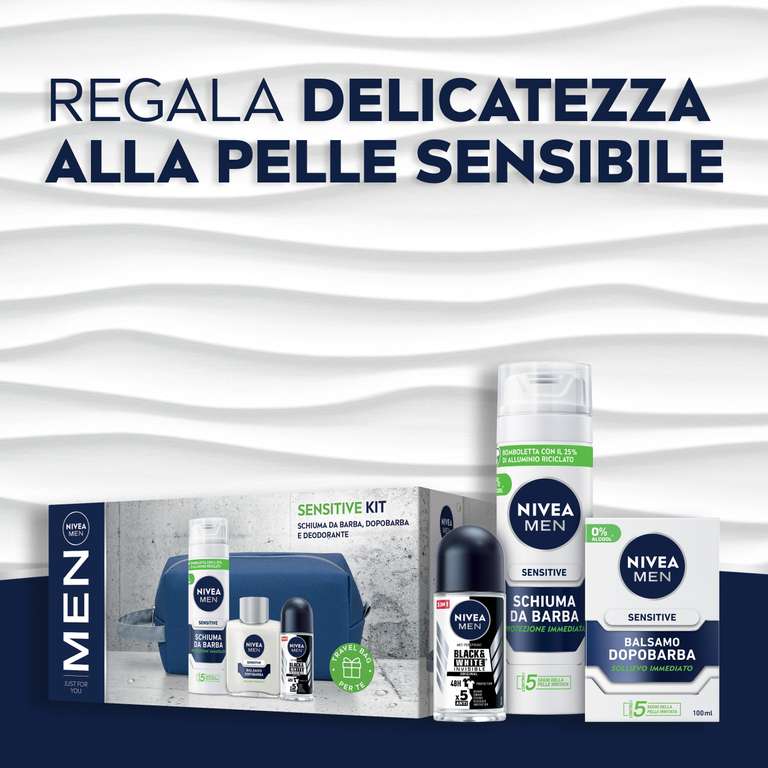 Kit Regalo NIVEA MEN Sensitive | Più Travel Bag