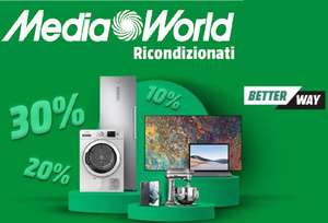 Mediaworld - Fino al 30% extra sconto sui prodotti ricondizionati (+consegna gratuita)