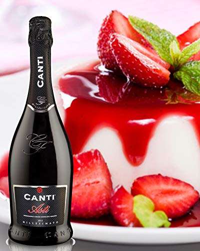 CANTI Asti DOCG Spumante Dolce + 2 Bicchieri Luxury Pack - [1 X 750ml]