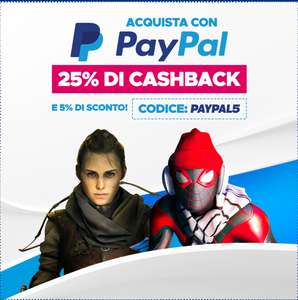 Acquista con Paypal subito un 5% di sconto da Eneba [ + 25% di Cashback solo nuovi utenti]