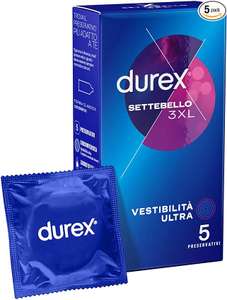 Durex Preservativi Settebello 3XL [5 Profilattici Extra-Large]