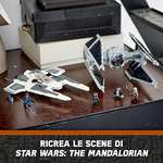 LEGO Star Wars: Fang Fighter Mandaloriano vs TIE Interceptor con Minifigure e Darksaber (957 pezzi)