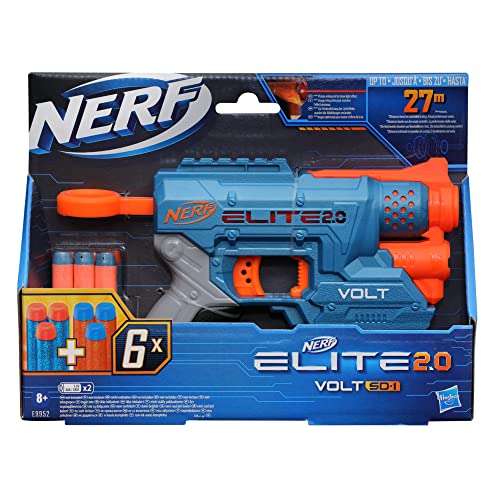 Hasbro Nerf Elite 2.0-Volt SD-1 [ Pistola con 6 dardi e raggio puntatore]