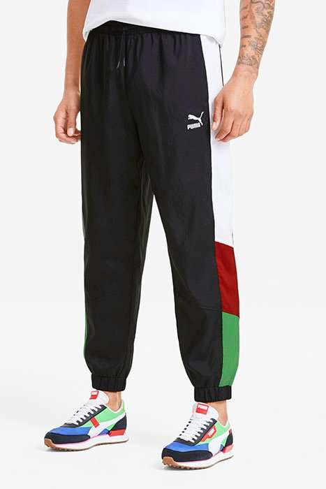 Pantaloni da corsa tfs og Puma [nero con bande bianche e colorate]