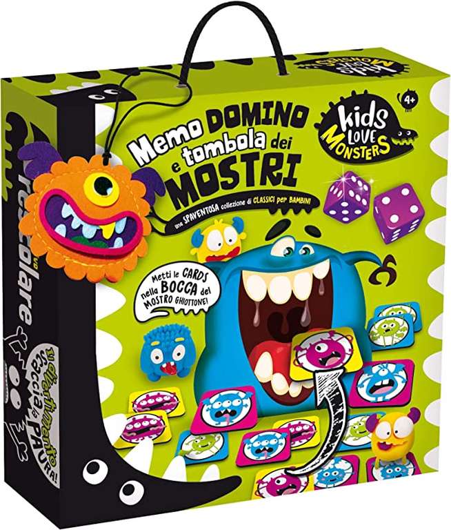 Gioco da Tavolo: Monsters Domino Tombola e Memo dei Mostri