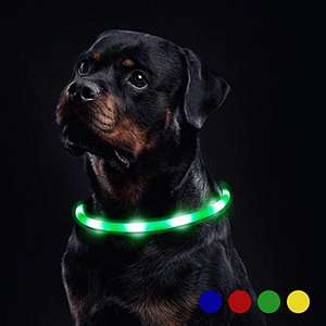 Toozey LED Collare Luminoso per Cani - [20 Ore di Luce Continua Impermeabile]