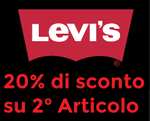 Levi's 20% di sconto su 2 o più (articoli selezionati nella sezione dedicata)