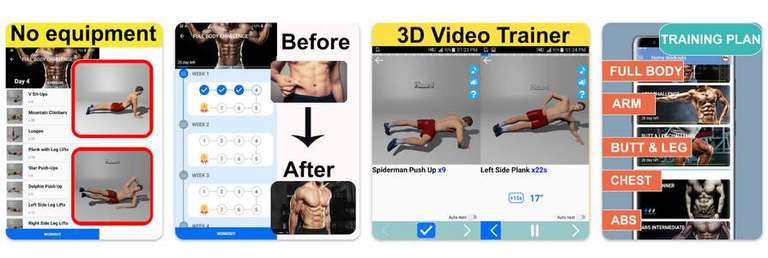 [Android] Home Workouts no equipment Pro Gratis