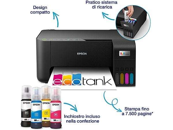 Epson Ecotank Stampante Multifunzione Et 2865 Con Serbatoi Ricaricabili Pepperit 4062