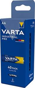 Pile AA VARTA Industrial Pro | Confezione da 40 (Alcaline 1,5V, Made in Germany)