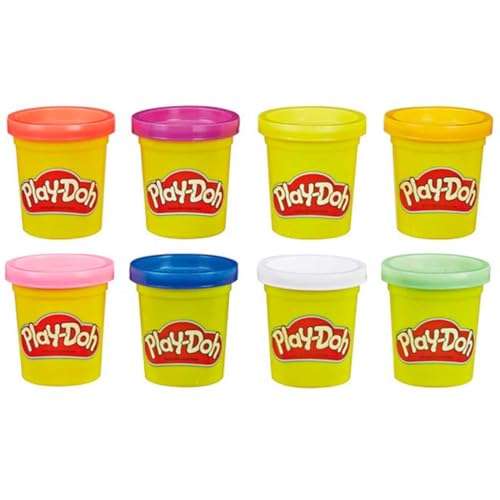 Play-Doh - Pasta da Modellare Neon (Confezione da 8 vasetti)