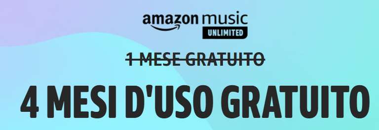 [Nuovi clienti] Amazon Music Unlimited gratis per 4 mesi