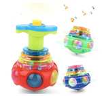 Spinner LED Giroscopico Musicale | UFO Giocattolo Luminoso per Bambini (colore casuale)