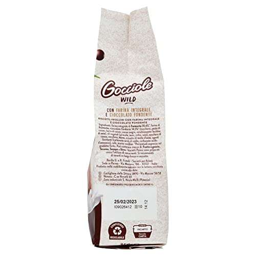 Pavesi Biscotti Gocciole Cioccolato Wild Integrali, 350 gr [Minimo 2]