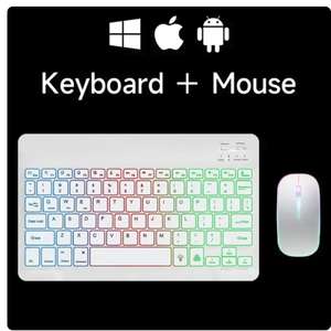 Bundle - Tastiera Mini Bluetooth con Mouse | Wireless RGB