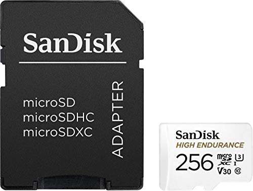Scheda microSD SanDisk High Endurance da 256 GB: ideale per la videosorveglianza