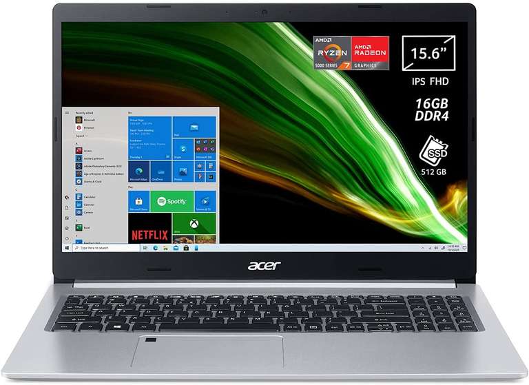 Acer Aspire 5 Ryzen 7 16+512SSD 649€
