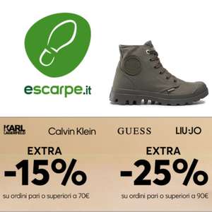 escarpe fino al -15% Extra su ordini pari o superiori a 70€| -25% Extra su ordini pari o superiori ai 90€!