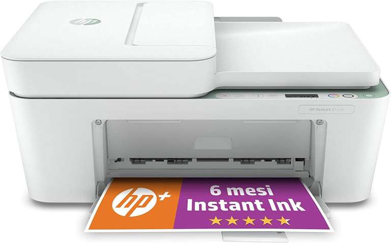 Stampante Multifunzione HP DeskJet [4122e, 6 Mesi di Inchiostro Instant Ink Inclusi con HP+]