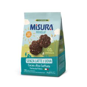 Misura Biscotti al Cacao e Riso Soffiato Privolat | Senza Latte e Uova (confezione da 290 gr)