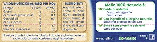 Mellin Pollo Naturale Omogeneizzato 100% | 24 Vasetti da 80g (Confezione da 24)