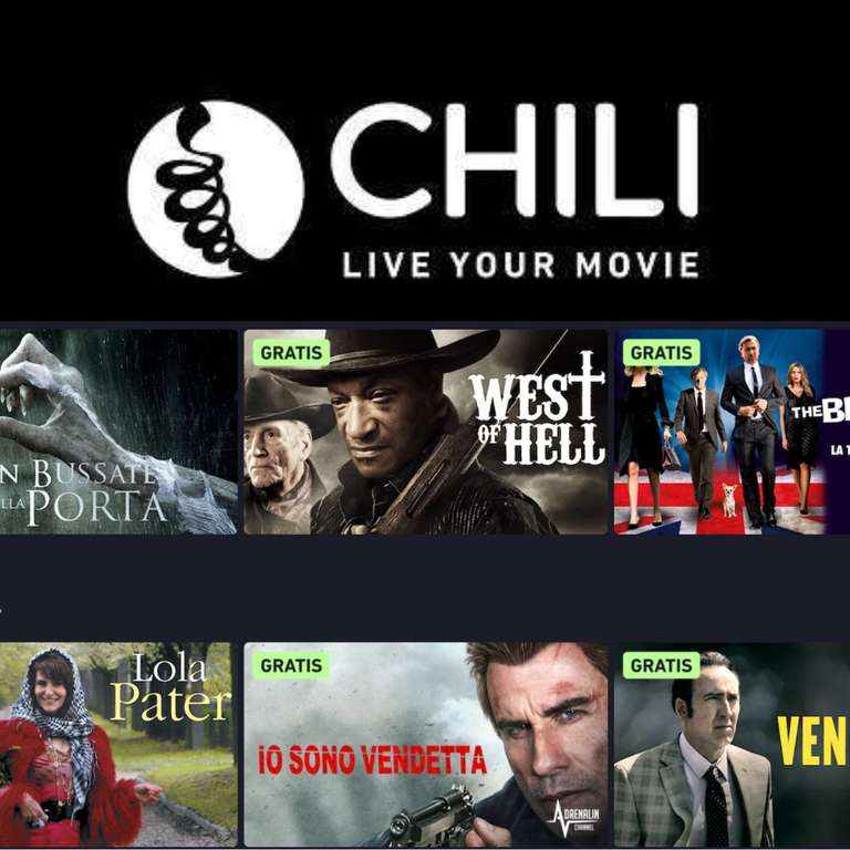 Chili film gratis con pubblicità