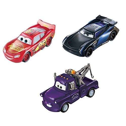 Disney Pixar Cars - Saetta McQueen, Mater e Bobby Swift [Cambiano colore]