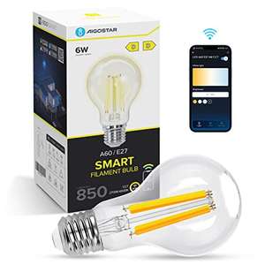 Aigostar - Lampadina Smart LED [9W, dimmerabile, app, Alexa & Google Assistant]