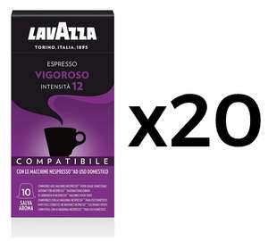 200 Capsule Lavazza Compatibili Nespresso 19.8€