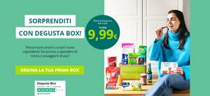Degusta Box ricevi la tua prima Box a soli 9.9€ [Valido solo per i nuovi iscritti] con il codice Esclusivo ottieni 2 prodotti extra