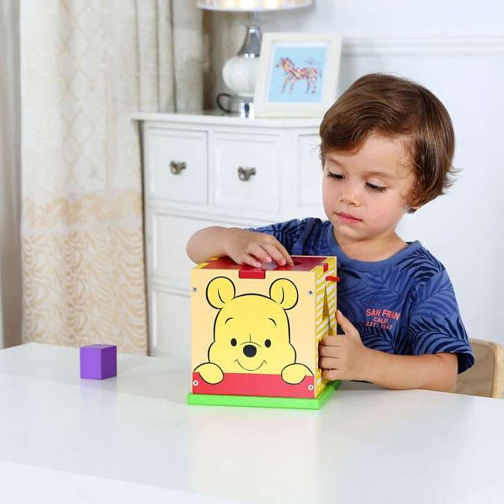 Disney: cubo in legno con blocchi e forme, 12+ mesi (Winnie the Pooh) | tot. 15,80 €