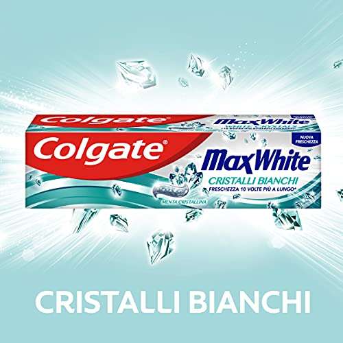 Colgate Dentifricio Max White Cristalli Bianchi, 75ml [Minimo 3]