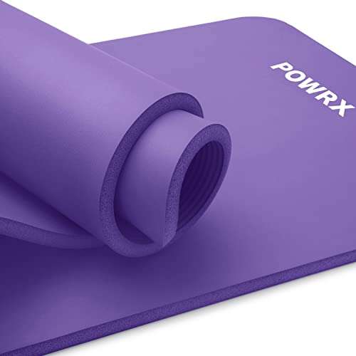 POWRX Tappetino fitness antiscivolo 190 x 80 x 1,5 cm - Ideale per