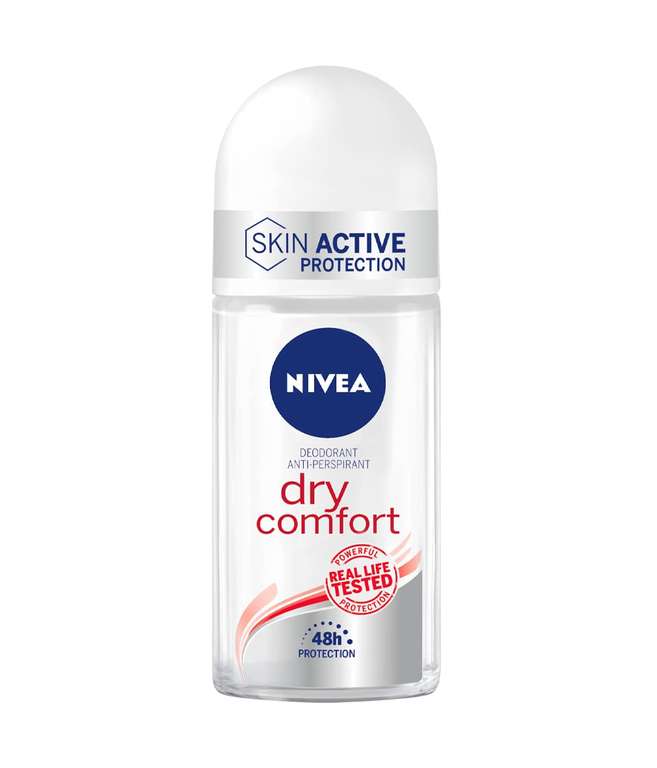 NIVEA Dry Comfort Deo Roll-On 6 pezzi x 50ml - Antitraspirante Dual Active