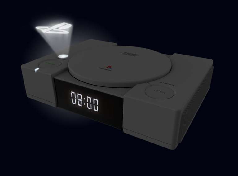 Bigben - Sveglia digitale a forma di PlayStation 1 [Licenza Ufficiale, calendario, doppio allarme]