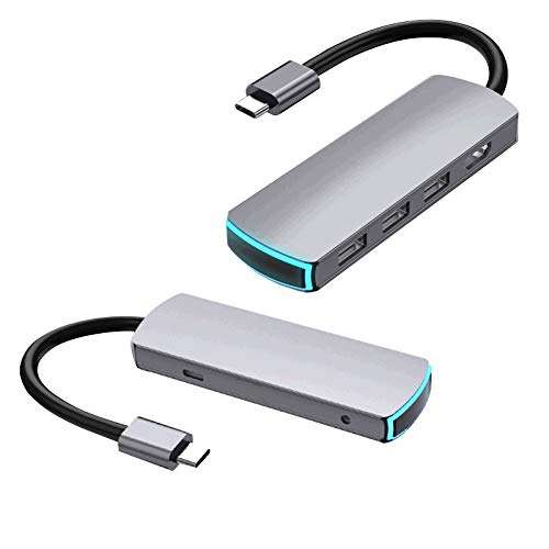 HUB 6in1 da USB-C a USB 3.0, HD-MI e TF Card e SD