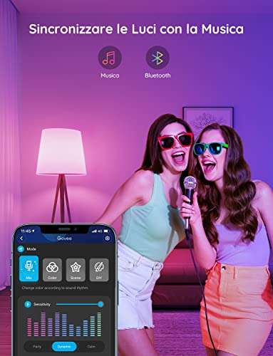 Lampadina Smart Govee | RGBWW WiFi, Bluetooth, Sync Musicale, 16M colori, Alexa/Google Home, 1 pack